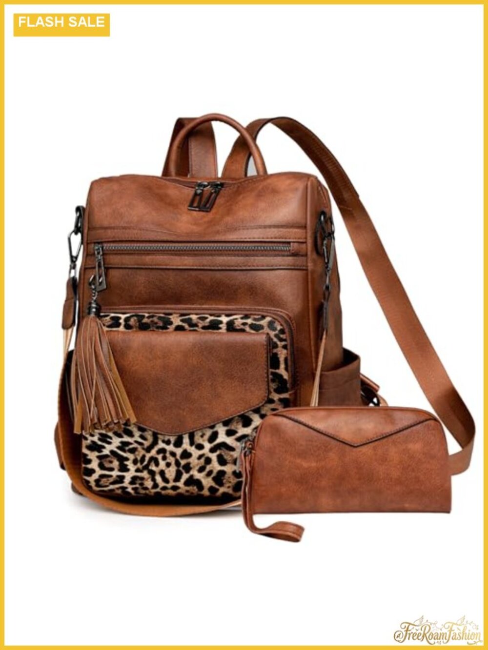 Women's Vegan Leather Fashion Backpack Purse with Wallet, Travel Convertible